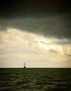 Sailing Ship in Storm Royalty Free Stock Photo