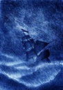 Sailing ship and the storm Royalty Free Stock Photo