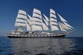 Sailing ship under full sail Royalty Free Stock Photo