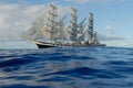 Sailing ship under full sail Royalty Free Stock Photo