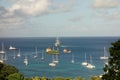 The sailing ship windstar in admiralty bay Royalty Free Stock Photo