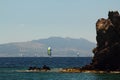 Sailing ship yachts with white sails in race the regatta in the open sea Royalty Free Stock Photo