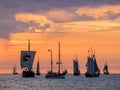 Sailing ships on the Baltic Sea Royalty Free Stock Photo