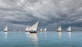 Sailing ships on the horizon