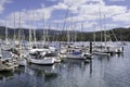 Sailing ships reflected in the water in Kettering harbor, Tasmania, Australia Royalty Free Stock Photo