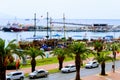 Sailing ships for sea excursions in the city harbor Antalya, Turkey Royalty Free Stock Photo