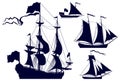 Sailing Ships silhouettes