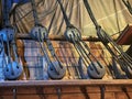 Ancient sailing ships were heavily rigged for strength