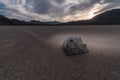 Stunning Sunset with Colorful Clouds at the Racetrack Playa in Death Valley National Park IN CALIFORNIA Royalty Free Stock Photo