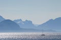 Sailing during sunrise, Norway Royalty Free Stock Photo