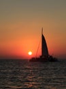 Sailing into the sunset Royalty Free Stock Photo