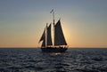 Sailing into the sunset Royalty Free Stock Photo