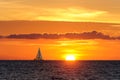 Sailing Sunset Royalty Free Stock Photo