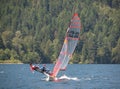 Sailing team racing on Cultus lake in Canada