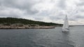 Sailing to Stromstad from Koster Islands archipelago in Sweden