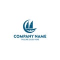 Sailing Tour And Travel Logo Royalty Free Stock Photo