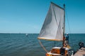 Sailing training, preparation for the regatta. Royalty Free Stock Photo