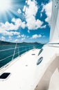 Sailing in tropical sun Royalty Free Stock Photo