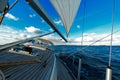 Sailing under blue sky