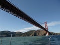 Sailing Under the Golden Gate Bridge Royalty Free Stock Photo