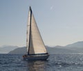 Sailing upwind Royalty Free Stock Photo