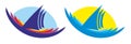 Sailing vessel Logos Royalty Free Stock Photo
