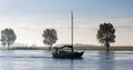 Sailing on a windless morning Royalty Free Stock Photo