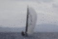 Sailing yacht catamaran sailing in rough sea. Sailboat. Sailing concept. Royalty Free Stock Photo