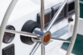 Sailing yacht control wheel and implement