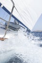 Sailing yacht full speed ahead Royalty Free Stock Photo