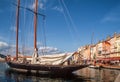 Sailing yacht in the harbor of Saint Tropez Royalty Free Stock Photo