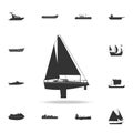 sailing yacht icon. Detailed set of water transport icons. Premium graphic design. One of the collection icons for websites, web d Royalty Free Stock Photo