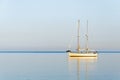 Sailing yacht in the Ionian sea Royalty Free Stock Photo