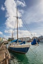 Sailing yacht moored in Barbados Royalty Free Stock Photo