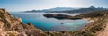 Sailing yacht moored in bay in Corsica Royalty Free Stock Photo