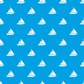 Sailing yacht pattern seamless blue