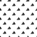 Sailing yacht pattern, simple style