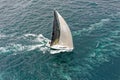 Sailing yacht race. Yachting. Sailing yacht in the sea Royalty Free Stock Photo