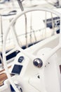 Sailing yacht steering wheels Royalty Free Stock Photo