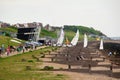 Sailing yachts on the beach Royalty Free Stock Photo