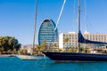 Sailing yachts in front of the hotel, Limassol, Cyprus