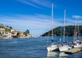 Sailing Yachts Moored at Dartmouth, England Royalty Free Stock Photo