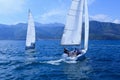 The sailing yachts