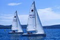 The sailing yachts