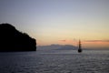 Sailing yaht in open sea Royalty Free Stock Photo