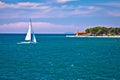 Sailing in Zadar waterfront summer view Royalty Free Stock Photo