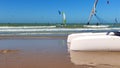 sailingboat resting at beach