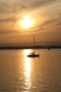 Sailingboat by sunset