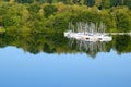 Sailing boats on the bostalsee. Nohfelden