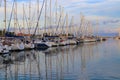 Saint-Cyprian port in France. Mediterranean Sea.